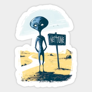 Neptune Alien Sticker